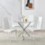 5Pcs White Leather